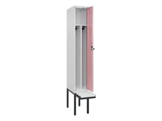 locker met bank,voor scheiding van kleding,HxBxD 2120x300x815mm,1vak - 1