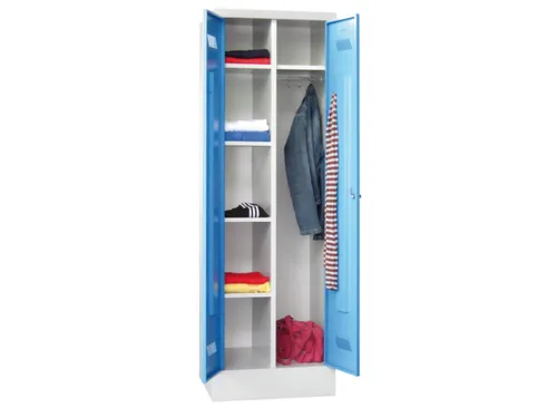 kleding-/wasgoedkast,HxBxD 1850x600x500mm,RAL7035,front RAL5010
