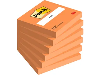 Memoblok Post-it 654 76x76mm oranje 100 vel - 2