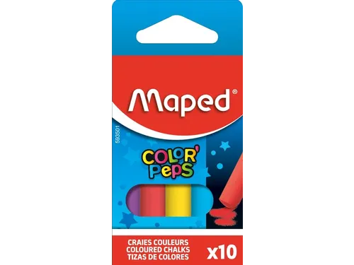 Schoolbordkrijt Maped Color'Peps set à 10 stuks assorti