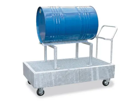 Opvangbak 1x 200l Opvangvo 220 l Staal 525x 800x 860mm Verrijdbaar