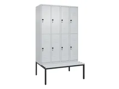 Dubbeldekse dekenkist,HxBxD 2120x1200x815mm,4x2vak.,vak B 300mm