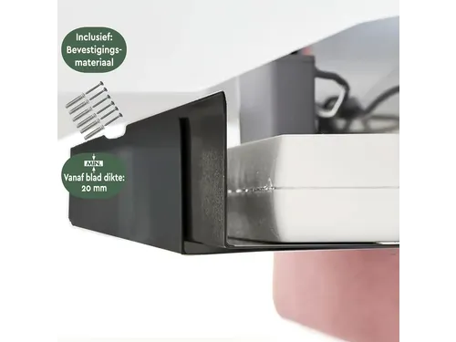 Kabelgoot BRASQ verstelbaar 75-150cm CT100 zwart
