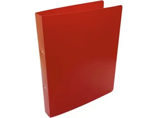 ringmap, voor ft A4, uit PP, 2 ringen van 25mm, rood - 2