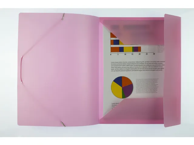 Elastomap Kangaro A4 PP volle kleur roze