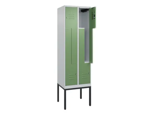Z-garderobekast,HxBxD 2120x600x500mm,vak B 150/300mm,cil.-slot