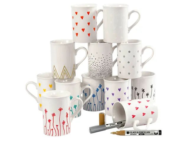 Glas- & Porseleinstiften Creativ Company 1-2mm set à 12 kleuren