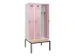 locker met bank,voor scheiding van kleding,HxBxD 2120x900x815mm,3vak