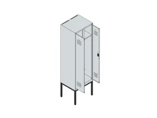 locker voor scheiding van kleding,HxBxD 2120x600x500mm,2vak - 3