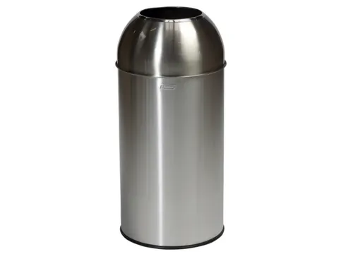 RVS afvalbakken,40l,HxØ 740x350mm,1opening(en),romp geborsteld