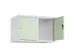 opzetkast,v. locker,2vak.,vak B 400mm,HxBxD 500x800x500mm,cilinderslot