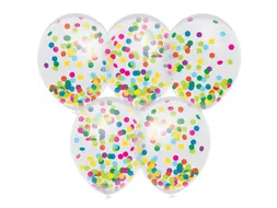 Confetti ballonnen multicolor 5 stuks