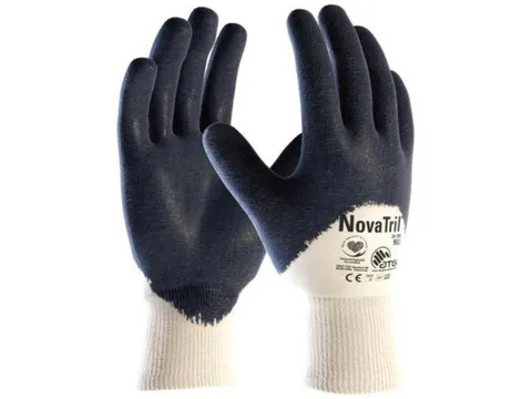 ATG Novatril 24-185 allround handschoenen wit/blauw maat 9, 144 paar