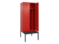 locker met bank,voor scheiding van kleding,HxBxD 2120x800x815mm,2vak