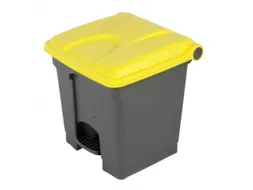pedaalemmer,1x30l,HxBxD 435x398x410mm,romp PP grijs,deksel PP geel