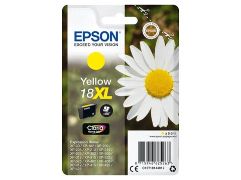 Inktcartridge Epson 18XL T1814 geel HC C13T18144012