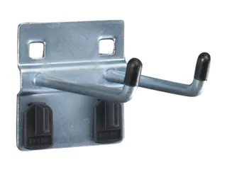 dubbele haak,v. perfoplaat,L 75mm - 2