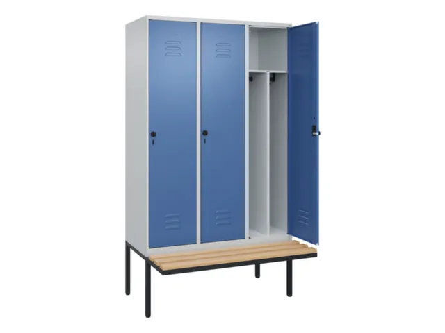 locker voor scheiding van kleding,HxBxD 2120x1200x815mm,3vak