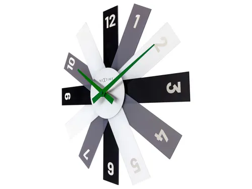 Design wandklok - 40cm- Stille klok - Zwart - Acryl - NeXtime "Plexi"