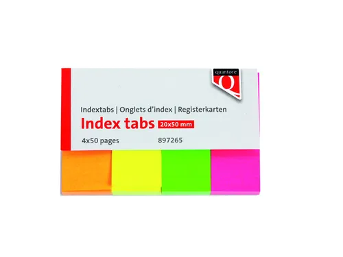 Indextabs Quantore 20x50mm neon