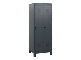 schoollocker,HxBxD 1630x600x500mm,2vak,vak B 300mm,draaigrendel,voeten - 2