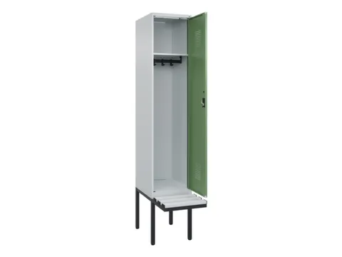 locker met bank,HxBxD 2120x400x815mm,1vak,vak B 400mm,cilinderslot