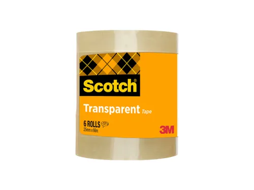 Plakband Scotch 508 25mmx66m transparant 6 rollen