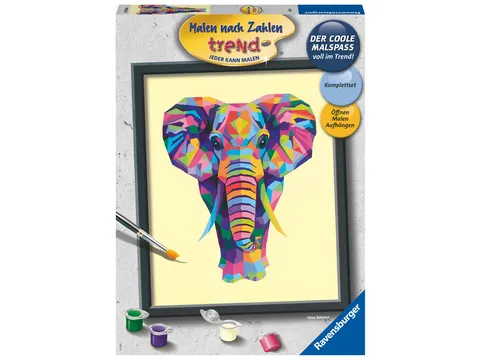 Schilderen op nummer Ravensburger Bonte olifant