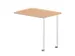 table de rallonge,haut. régl.,HxlxP 720-840x800x600mm,NE-érable