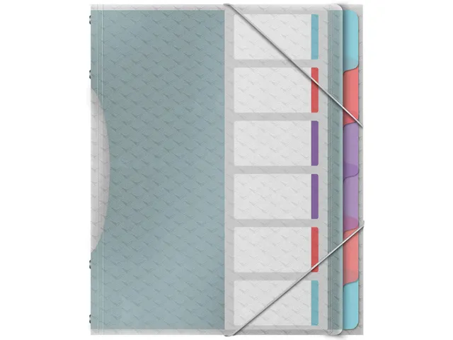 Colour'Breeze sorteermap PP A4 6 tabs assorti