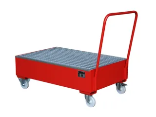 Mobiele Opvangbak Hxbxd 510X1200X800Mm 2X200L Staand Ral3000 - 1