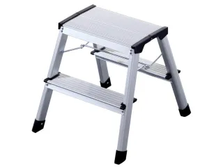 vouwtrapje,2treden,bordes H 400mm,HxBxD 400x405x485mm,aluminium - 1