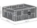 Housse d'extérieur rectangulaire ensemble de jardin Taille L gris