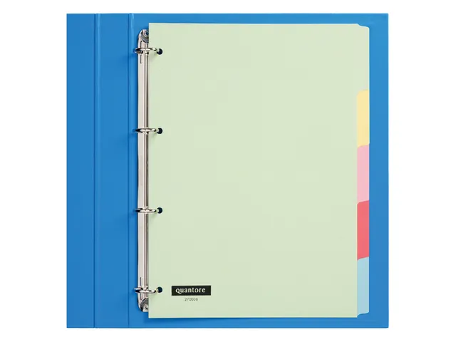 Tabbladen Quantore A4 4-gaats 5-delig assorti karton