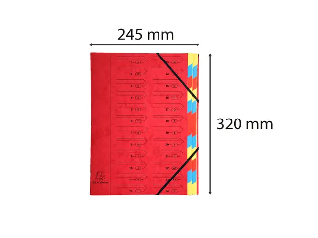 Sorteermap elastoslu iting 24 vak rood
