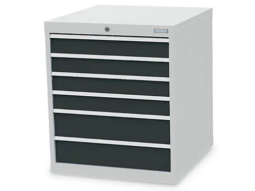 ladekast,HxBxD 819x705x736mm,6lade(n),cilinderslot,romp RAL7035