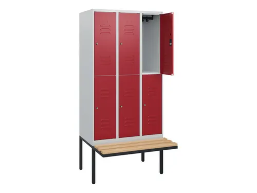 Dubbeldekse dekenkist,HxBxD 1950x900x815mm,3x2vak.,vak B 300mm