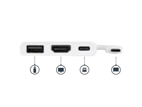 Usb-c Multiport Adapter Met Hdmi Usb 3.0 Poort 60w Pd Wit