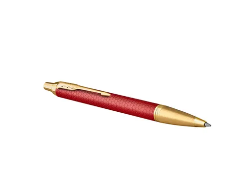 Balpen Parker IM Premium Red Lacquer GT Medium Blauwe inkt