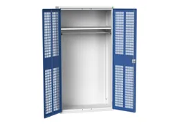 Lockerkast 2000x1050x550mm 1 vak, dubbele ventilatiedeur, RAL5010