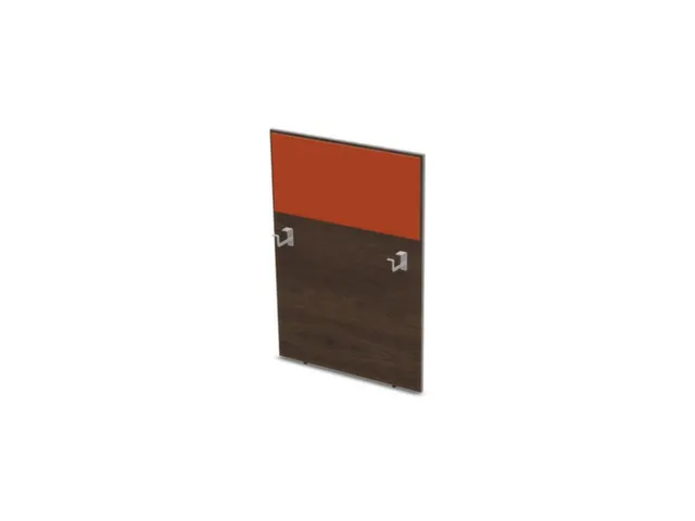 baliepaneel bureau aanbouw rechts 800mm NV bruin hickory BN3012-oranje