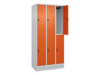 dubbeldekse locker,HxBxD 1950x900x500mm,3x2vak.,vak B 300mm - 2