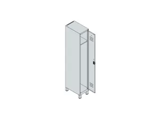 locker,HxBxD 1950x300x500mm,1vak,vak B 300mm,draaigrendel,voeten - 3