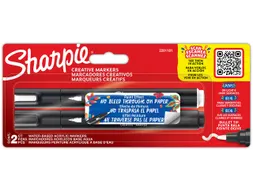 Viltstift Sharpie Creatieve marker zwart wit blister à 2 stuks