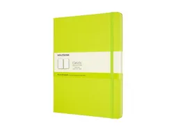 Notitieboek Moleskine XL 190x250mm blanco hard cover lemon green