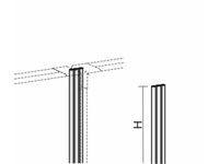 lineaire verbinding v. kantoor-scheidingswand H 1600mm