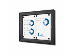 Vergrendelbaar Mededelingenbord Indoor/ Outdoor 2xA4 Zwart