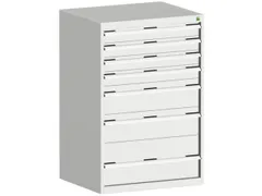 ladekast HxBxD 1200x800x650mm 7laden romp RAL7035 front RAL7035