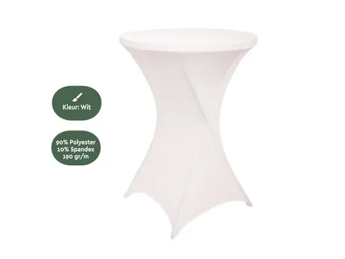 Statafelrok Wit ⌀ 80cm