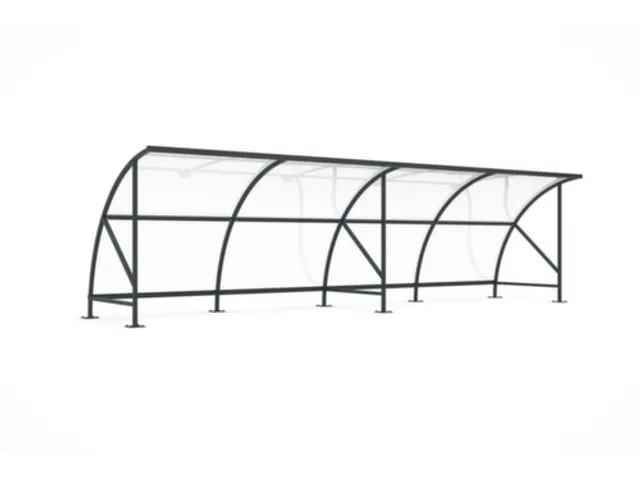 overdekte fietsenstalling,HxBxD 2290x8250x2180mm,wanden acrylglas